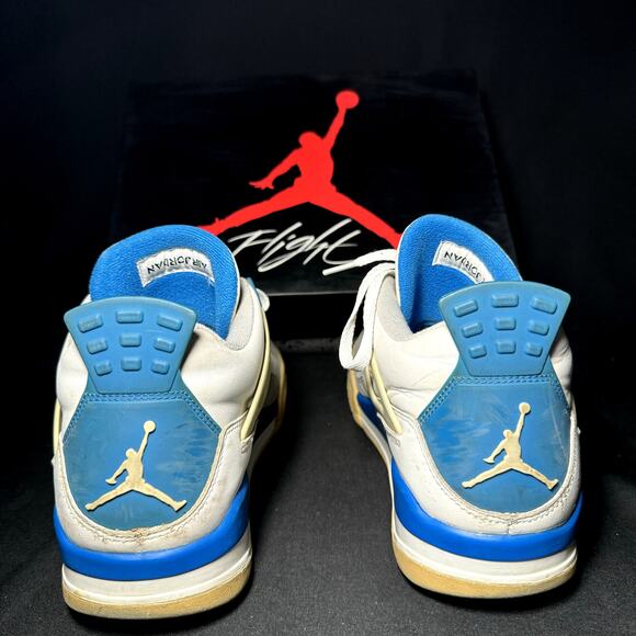 Size 12 - Nike Air Jordan 4 Retro Military Blue 2012 Men's Shoes - Picture 6 of 10